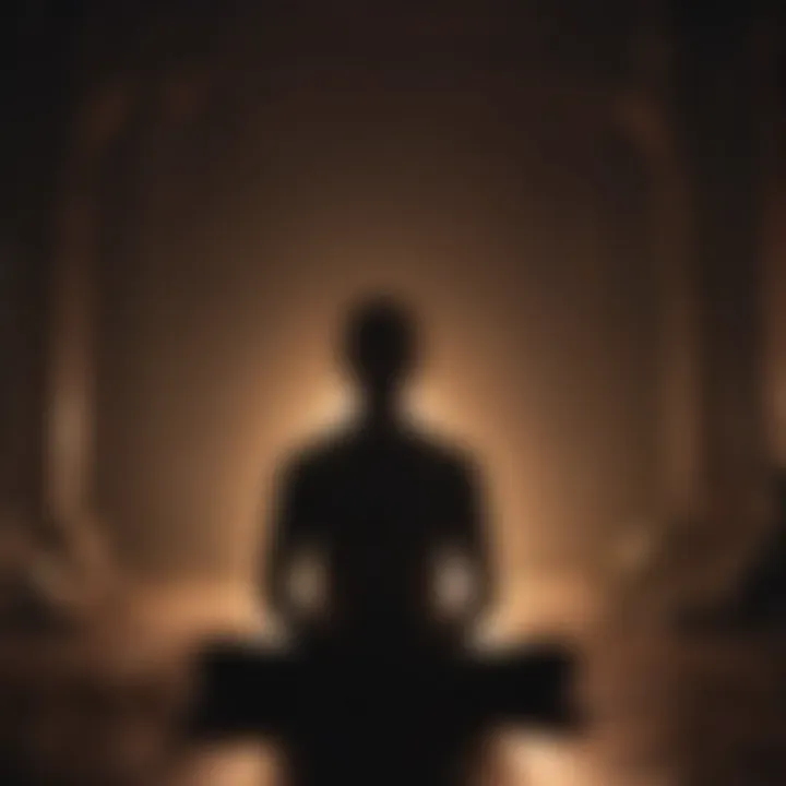 Mindful Meditation - Silhouette of Person Meditating