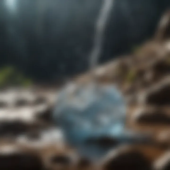 Mineral-rich artesian water bubbling from underground source