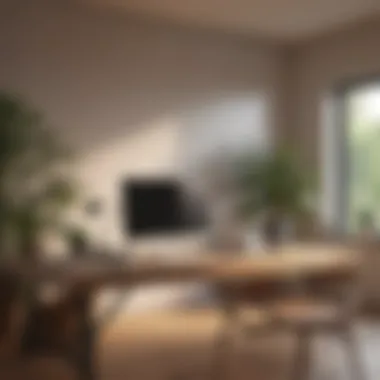 Zen Workspace Environment Minimalist Workspace with Natural Light