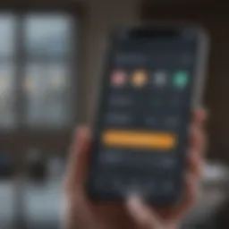 Modern task management interface on smartphone screen