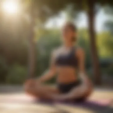 Invigorating morning yoga session under the rising sun