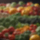 A vibrant array of fresh fruits and vegetables symbolizing healthy eating choices.