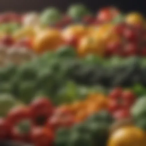 A vibrant array of fresh fruits and vegetables symbolizing healthy eating choices.