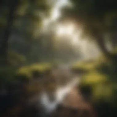 Nature's Uplifting Peace A serene nature landscape