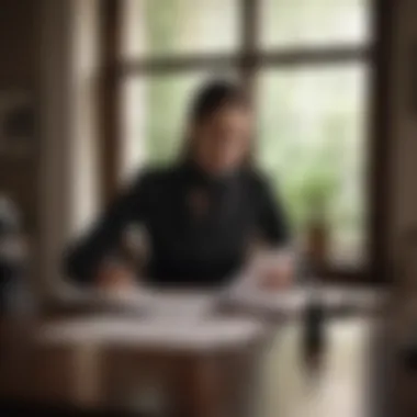 Legal Considerations in Off-the-Books Nanny Payment Silhouette of a nanny researching legal documents
