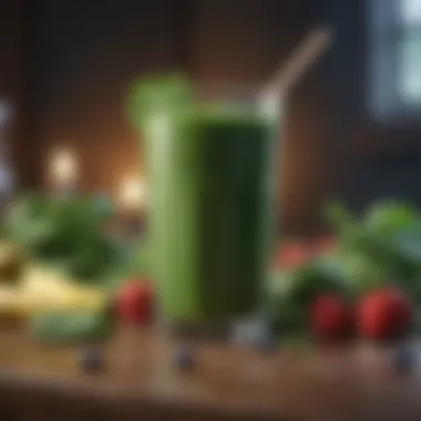 Energizing Green Smoothie for Weight Loss Smoothie made with spinach, bananas, and berries