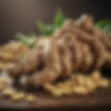 Fresh ginger root for digestion health
