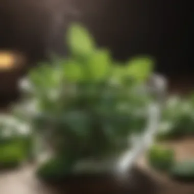 Mint leaves for soothing stomach discomfort