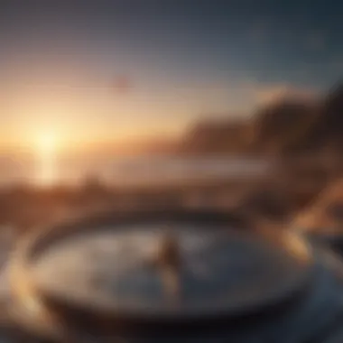Navigating Towards Renewal Illustration of a compass pointing towards a new horizon symbolizing new beginnings