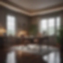 A serene workspace with calming elements