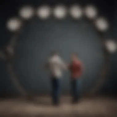 Temporal Equilibrium A person juggling multiple clocks symbolizing time management