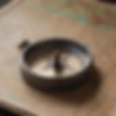 Guidance in Decision Making A compass resting on an open map