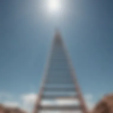 Climbing Towards Aspirations A ladder leading towards the sky