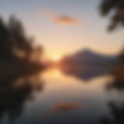 A serene landscape depicting a sunrise over a calm lake, symbolizing new beginnings.