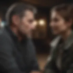A couple in deep conversation, emphasizing emotional connection