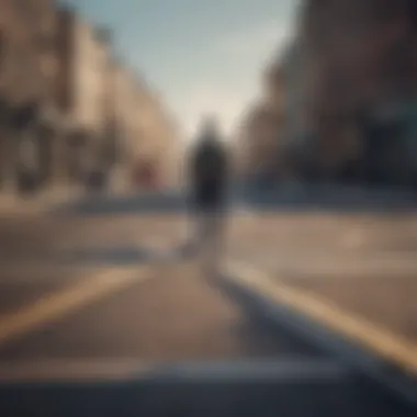 Decisions at a Crossroads A person standing at a crossroads, contemplating their next move