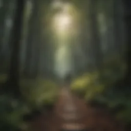 A winding path through a dense forest symbolizing life's journey