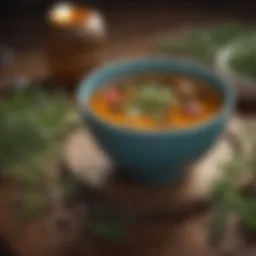 A serene bowl of herbal tea designed to promote relaxation before bedtime.