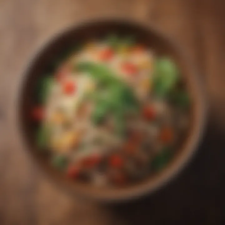 A bowl of barley salad highlighting its vibrant ingredients.