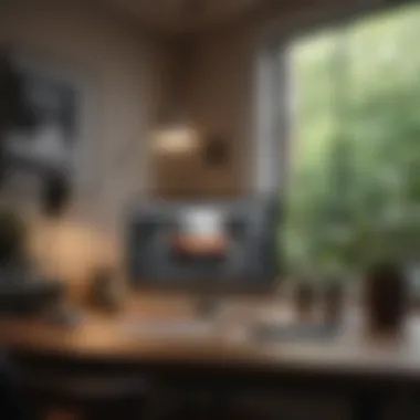 Focus in a Tranquil Environment A serene workspace free of digital devices