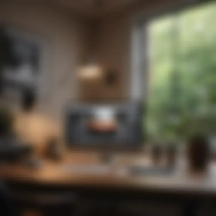 Focus in a Tranquil Environment A serene workspace free of digital devices