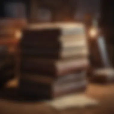 Pages Filled with Literary Richness Old Books Stack