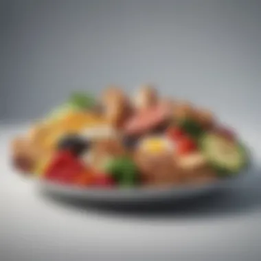 Balanced Nutrition for Sustainable Weight Management A balanced plate showcasing different food groups promoting weight loss