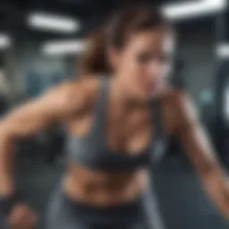 Female athlete performing a high-intensity interval training workout