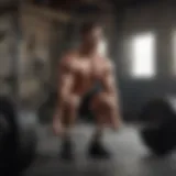 Athlete performing deadlift exercise