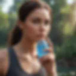 Hydration app interface displaying water intake tracker