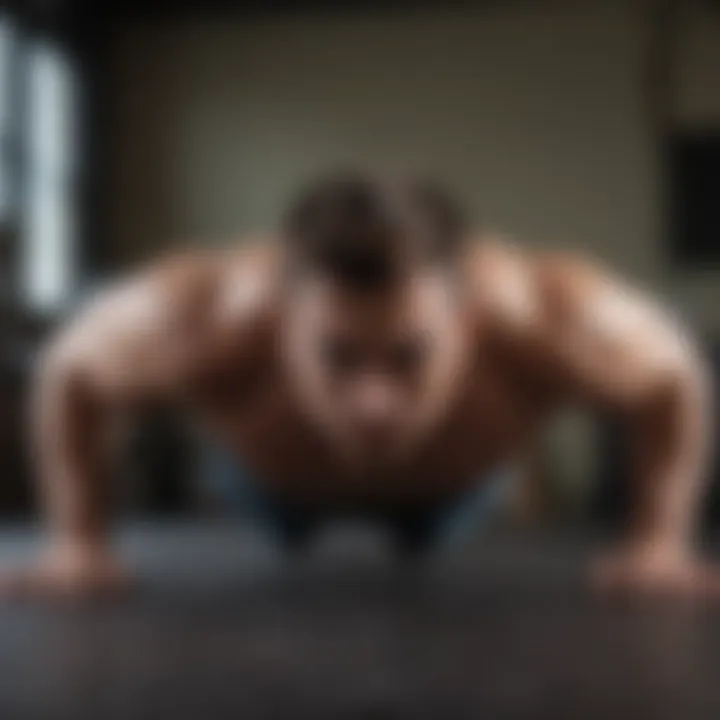 Man doing push-ups for upper body strength