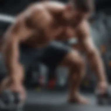 Close-up of a person's muscles working during bodyweight training