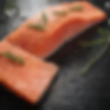 Rich sources of omega-3 fatty acids - wild-caught salmon fillets