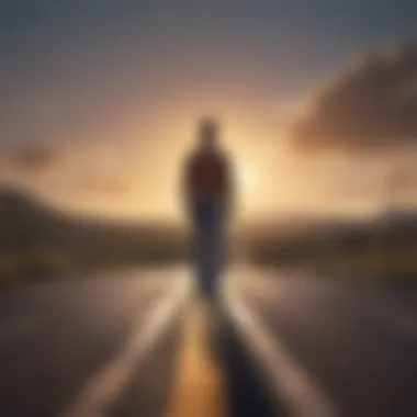Decisions at the Crossroads of Achievement A person standing at a crossroads, contemplating choices