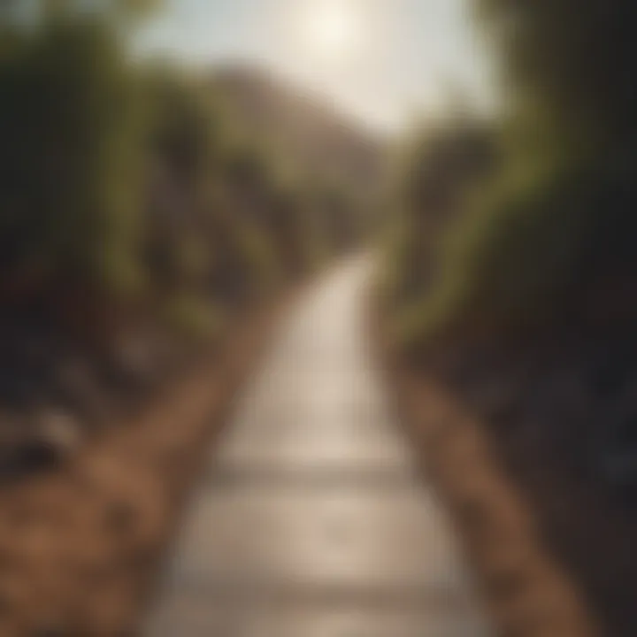 A pathway leading toward a bright horizon, symbolizing empowerment