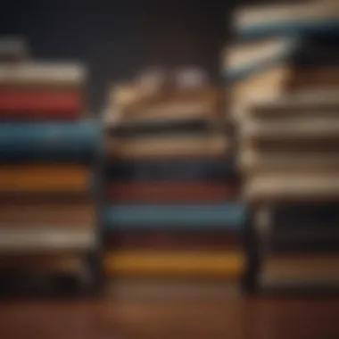 Literary Wisdom for Self-Improvement Stack of books representing knowledge and wisdom for personal development