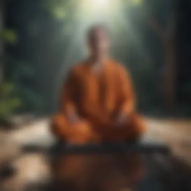Enhancing Self-Awareness Through Meditation Mindful meditation scene promoting mental well-being and self-discovery