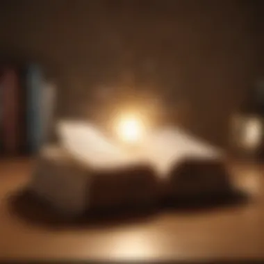 Illustration of a book opening to reveal a glowing light, signifying the illumination and healing that comes from reading
