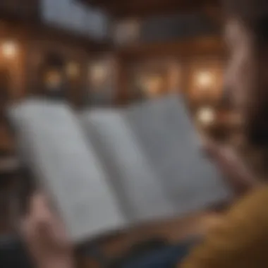 Reading Travel Reviews A close-up of a traveler reading reviews on a website