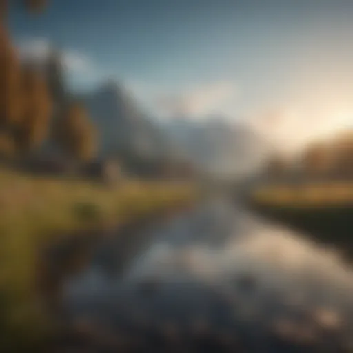 A serene landscape symbolizing tranquility and happiness.