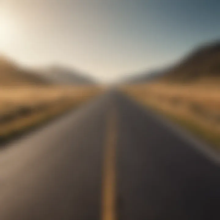 An open road stretching into the horizon, signifying a journey of self-discovery