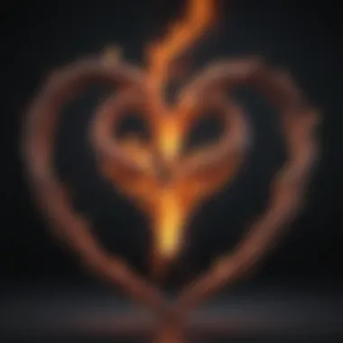 Illustration of two intertwined flames symbolizing rekindled love