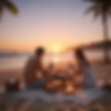 Romantic anniversary idea - Sunset beach picnic