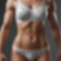 Sculpted abdominal muscles depicted in a marble statue