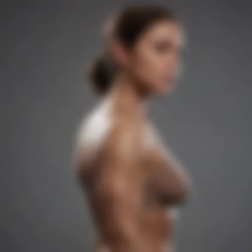 Sculpted silhouette with defined muscles