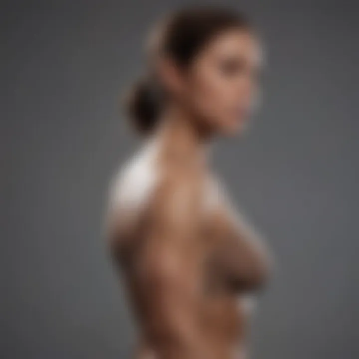 Sculpted silhouette with defined muscles