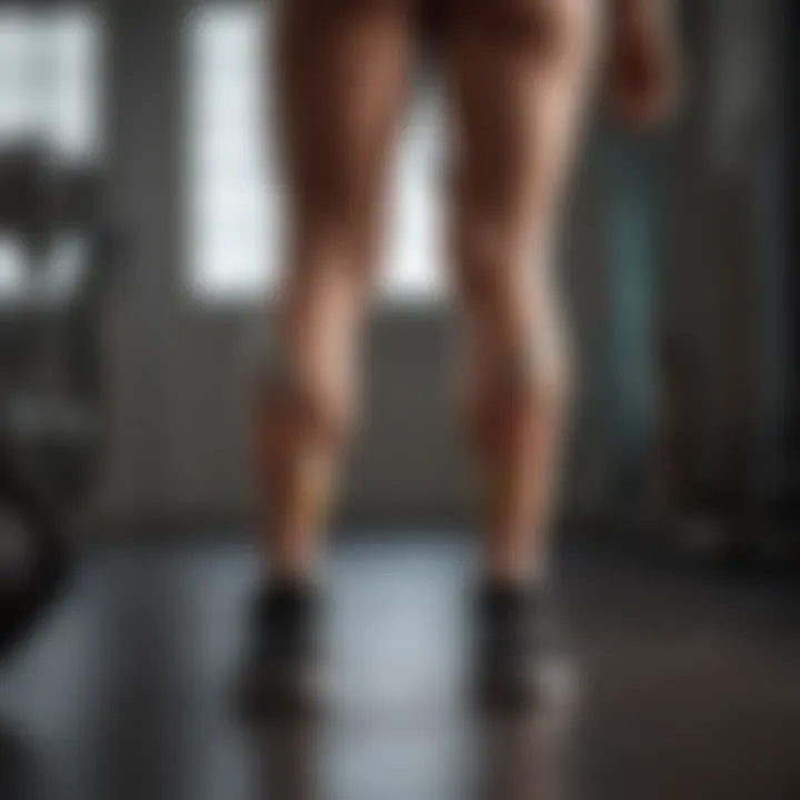 Sculptural leg workout with resistance band