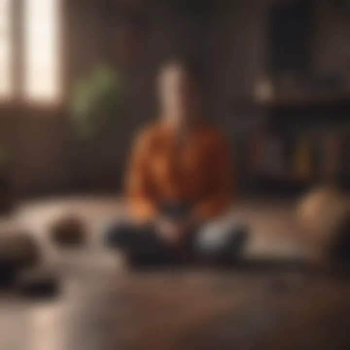 A guided meditation session in progress