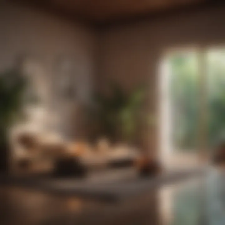 A peaceful indoor meditation corner