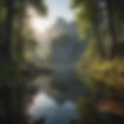 A serene landscape reflecting tranquility and self-discovery